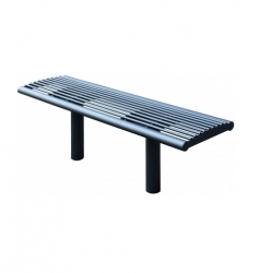 Hockerbank - MAGNUS -, aus Stahl, verschiedene Ausführungen